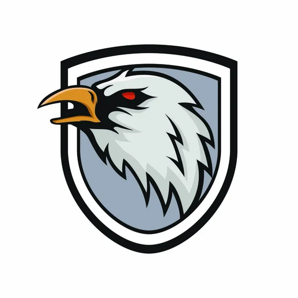 Águia Logotipo Vetor Mascote Logotipo Animal Ilustração Emblema Isolado Desenhos — Vetor de Stock