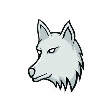Maskot baş Logo vektör tasarım illüstrasyon izole amblemi hayvanlar spor kurt kurt
