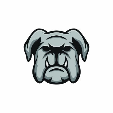 Bulldog vektör maskot logo tasarım spor illüstrasyon hayvan amblemi izole kafa