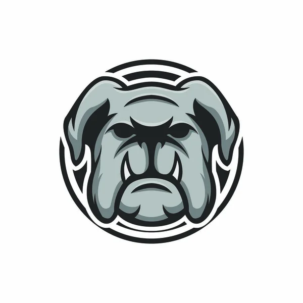 Μπουλντόγκ Διάνυσμα Μασκότ Λογότυπο Σχεδιασμό Αθλητισμού Εικονογράφηση Ζώων Έμβλημα Απομονωμένες — Διανυσματικό Αρχείο
