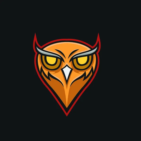 Owl Vector Mascot Design Sport Animals Illustration Emblem Isolated — Stock Vector