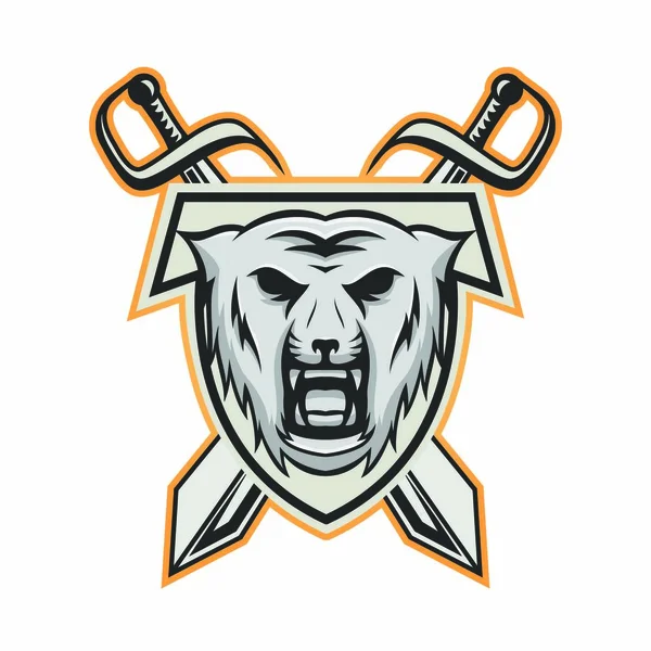 Tigre Mascota Vector Logotipo Cabeza Depredador Ilustración Emblema Aislado Signo — Vector de stock
