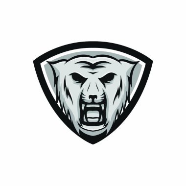 Kaplan maskot vektör logo baş yırtıcı hayvan illüstrasyon amblemi izole işareti spor