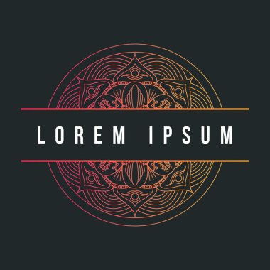 Mandala doku soyut dekorasyon arka plan süsleme öğesi lüks ramazan illüstrasyon amblemi izole