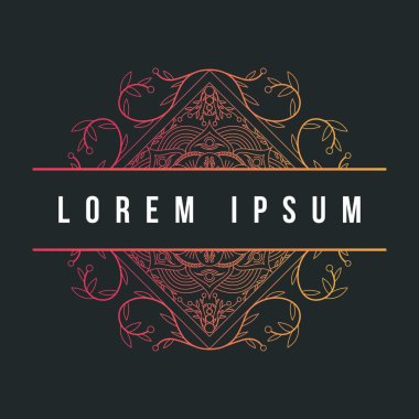 Mandala doku soyut dekorasyon arka plan süsleme öğesi lüks ramazan illüstrasyon amblemi izole