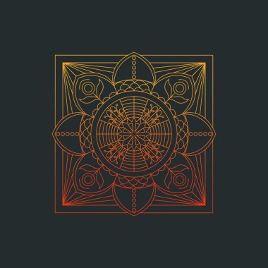 Mandala doku soyut dekorasyon arka plan süsleme öğesi lüks ramazan illüstrasyon amblemi izole