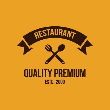 Sembol illüstrasyon amblemi izole modern konsept Restoran logo vintage simgeler vektör