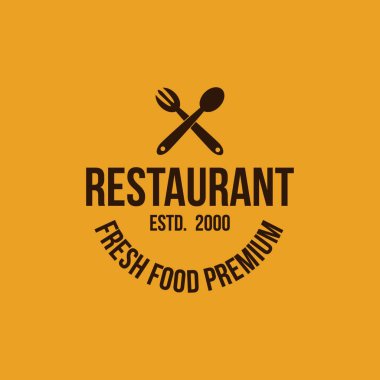 Sembol illüstrasyon amblemi izole modern konsept Restoran logo vintage simgeler vektör