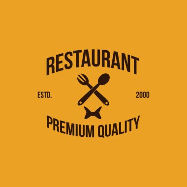Sembol illüstrasyon amblemi izole modern konsept Restoran logo vintage simgeler vektör