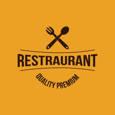 Sembol illüstrasyon amblemi izole modern konsept Restoran logo vintage simgeler vektör