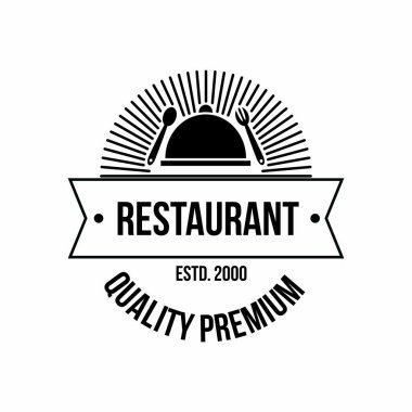 Sembol illüstrasyon amblemi izole modern konsept Restoran logo vintage simgeler vektör