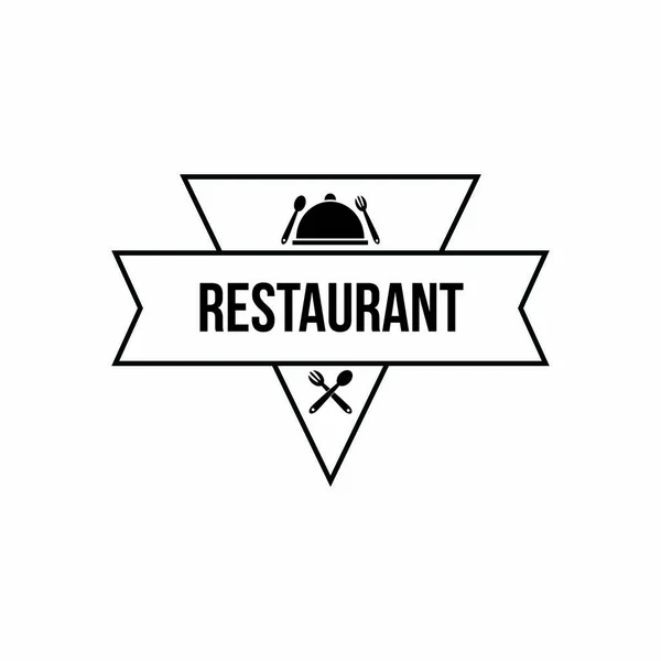 Restaurante Logotipo Ícones Vintage Símbolo Vetor Ilustração Emblema Isolado Conceito — Vetor de Stock