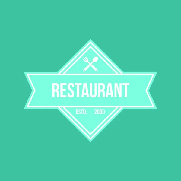 餐厅标志复古图标矢量符号插画标志孤立的现代概念 — 图库矢量图片
