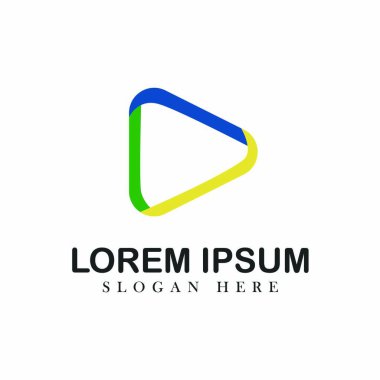 Logo tasarım vektör illüstrasyon simge müzik amblemi izole kavramı modern oyun