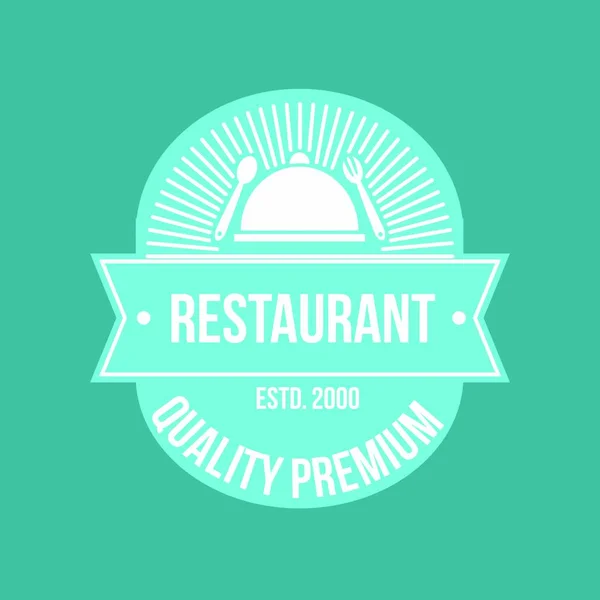 Restaurant Logo Vintage Icons Vector Symbol Illustration Emblem Isolated Modern — Stock Vector