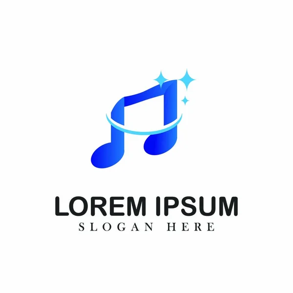 Music logo design element simple illustration symbol note audio emblem