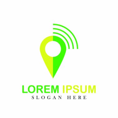 İzole illüstrasyon amblemi yer logo tasarlamak vektör haritaları