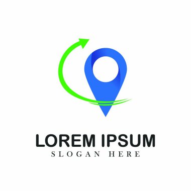 İzole illüstrasyon amblemi yer logo tasarlamak vektör haritaları