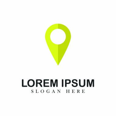 İzole illüstrasyon amblemi yer logo tasarlamak vektör haritaları