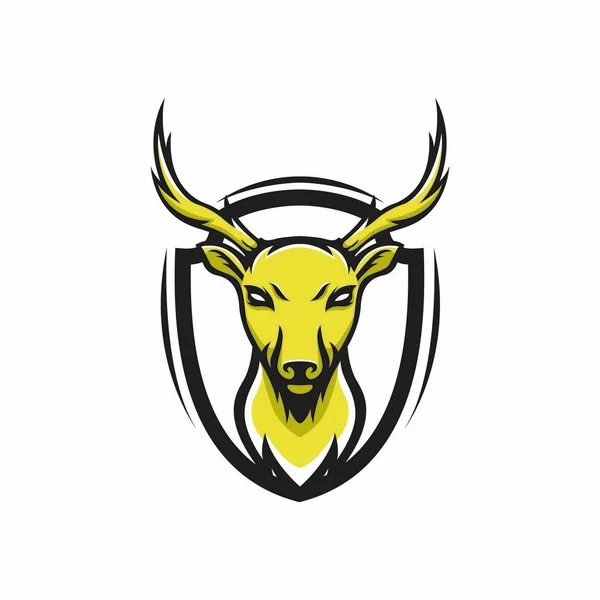 Logotipo Veado Animais Design Vetorial Cabeça Lobo Ilustração Equipe Emblema — Fotografia de Stock