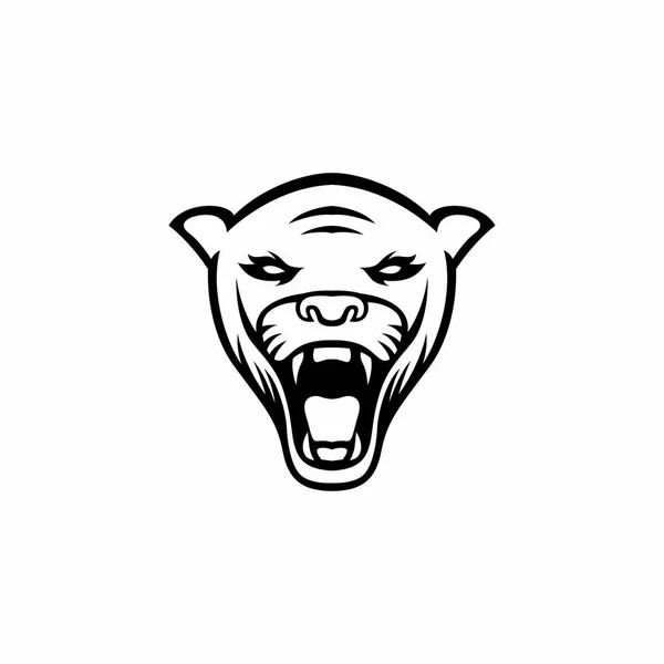 Panther Logo Maskottchen Design Illustration Sport Isoliert Logo Emblem — Stockfoto