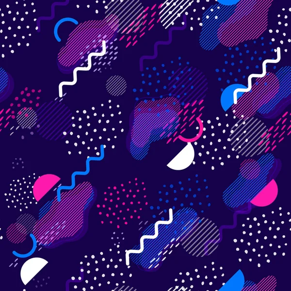 明るい紫、ピンクおよび青のペンキのスプラッシュと抽象的な現代ポップアート色背景. — ストックベクタ