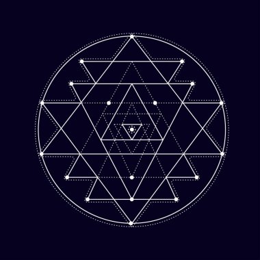 Kutsal geometri vektör tasarım elementleri.