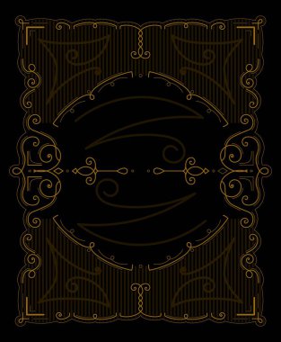 Art deco sınırları ve çerçeve setleri. Vektör illüstrasyonu.