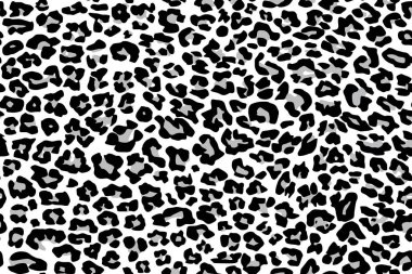 texture cheetah black white monochrome leopard repeating seamless pattern clipart
