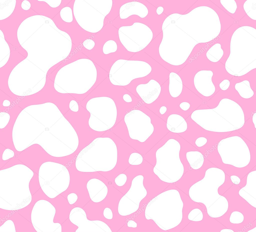 cow texture pattern repeated seamless pink white lactic chocolate animal jungle print spot skin fur