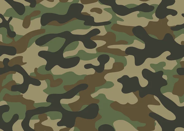 Textur Militär Camouflage Upprepar Sömlös Army Grön Jakt — Stock vektor