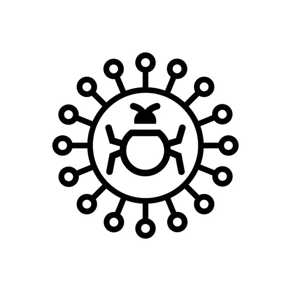 Symbol Für Antivirus Und Bug — Stockvektor