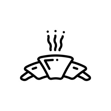 Kruvasan siyah çizgi simgesini 