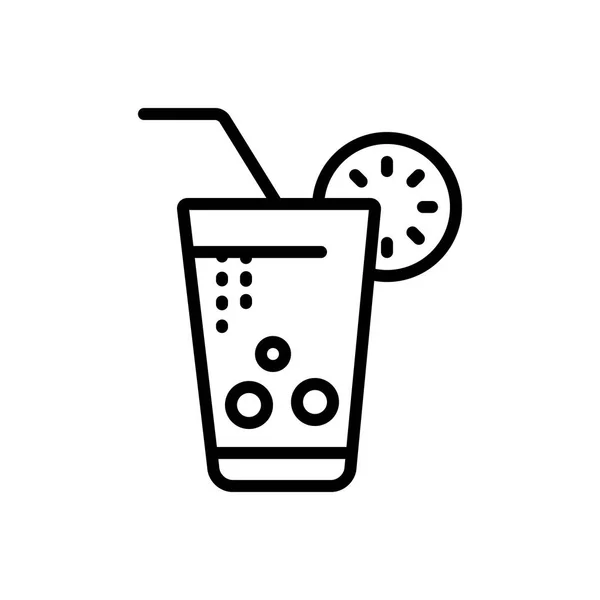 软饮料的黑线图标 — 图库矢量图片