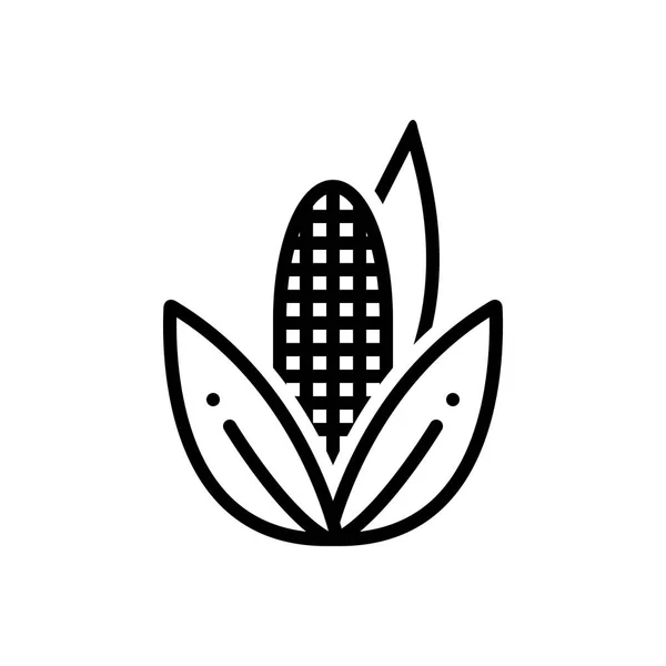 Черная Линия Кукурузы — стоковый вектор