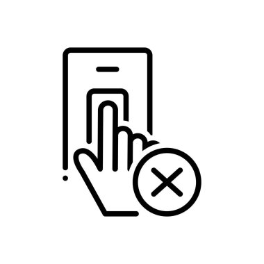 Reddedildi için siyah simgesi