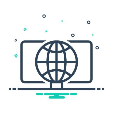 Web için çok renkli satırı simgesi 