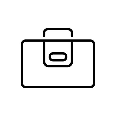 Siyah çizgi simgesi için evrak çantası 