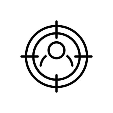 Siyah çizgi simgesini hedef için 