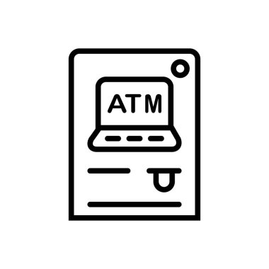 Atm siyah çizgi simgesini 