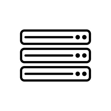 Siyah çizgi simgesini temel depolama için 