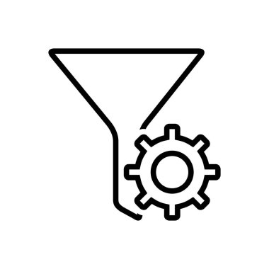 Filtre ayarları için siyah çizgi simgesi