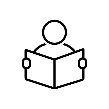 Siyah çizgi simgesi için öğrenim kitabı