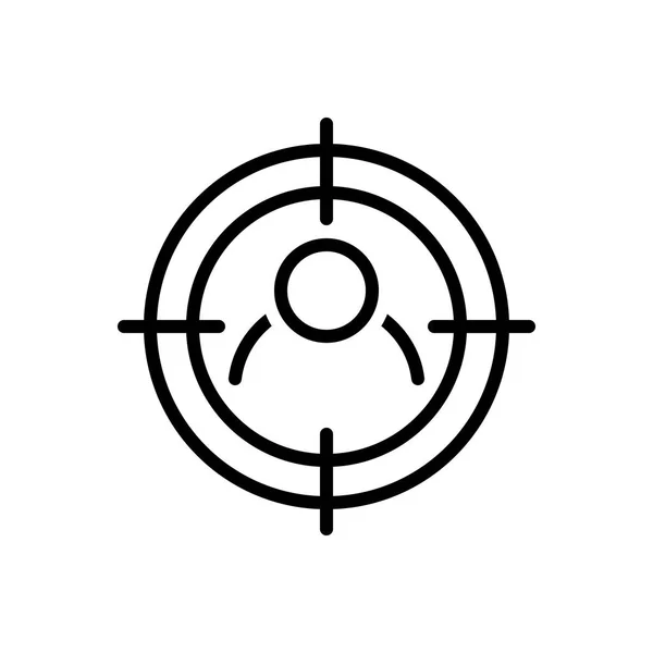 Schwarze Linie Symbol Für Ziel — Stockvektor