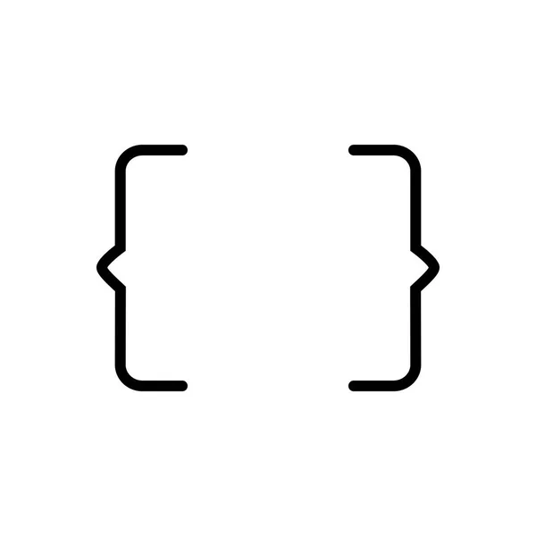 Schwarze Linie Symbol Für Klammern — Stockvektor