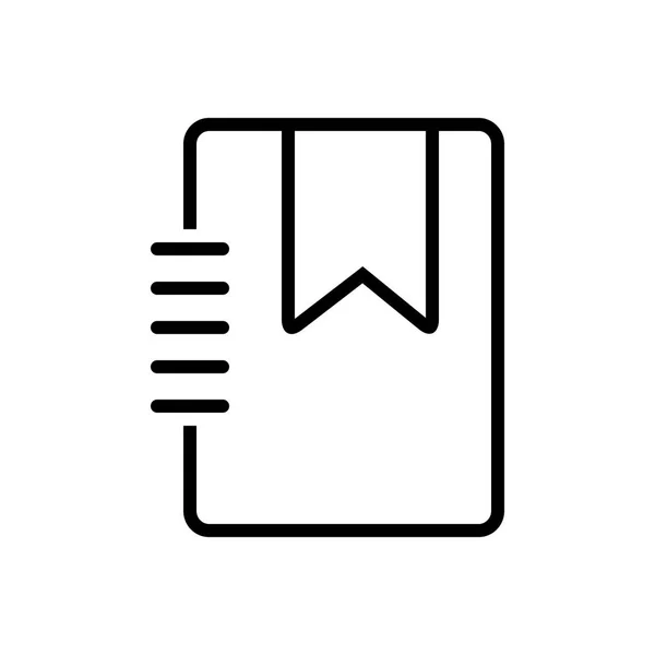 Schwarze Linie Symbol Für Lesezeichen — Stockvektor