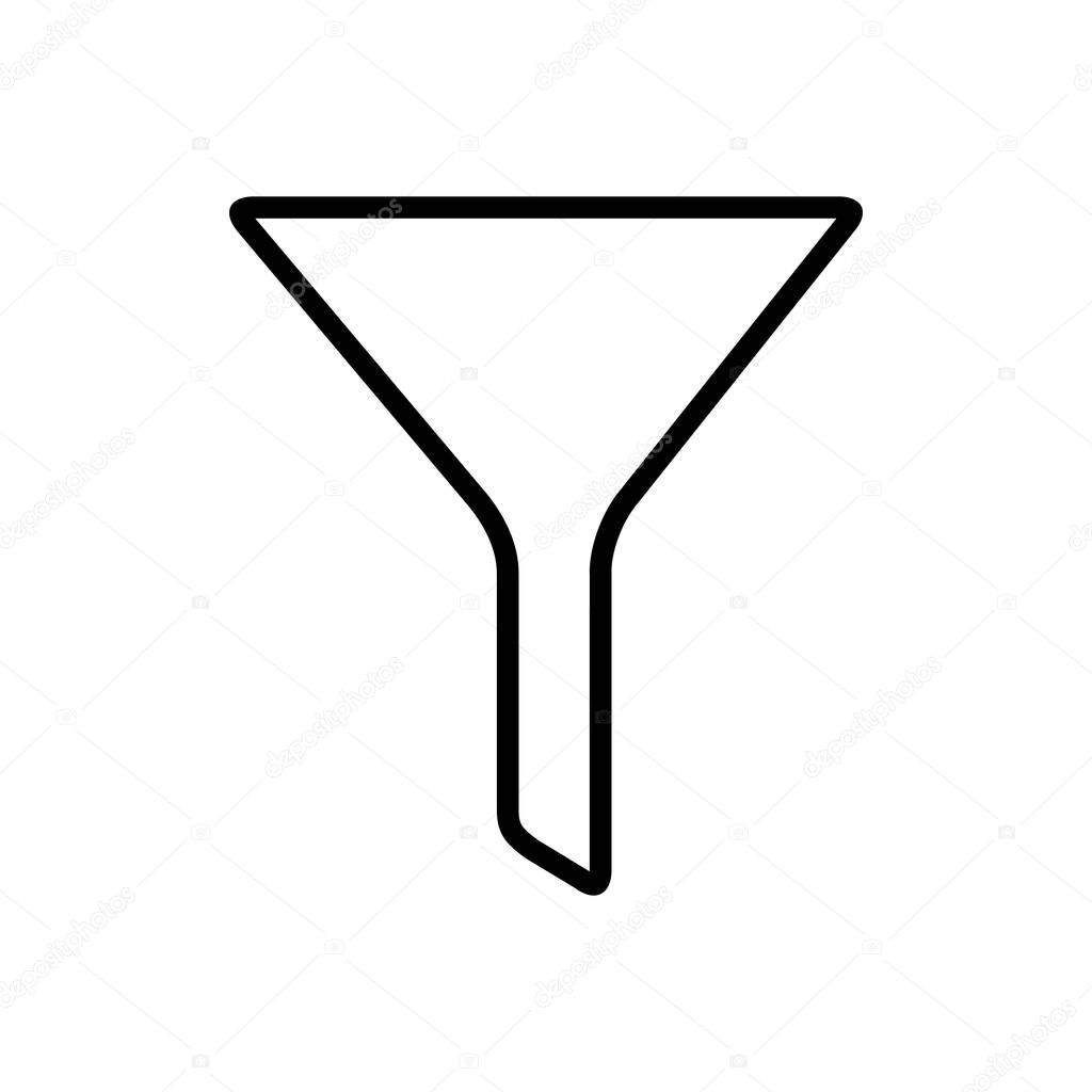 Black line icon for Filter