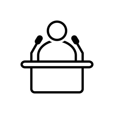 Ders için siyah çizgi simgesi