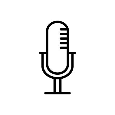 Mike siyah çizgi simgesini