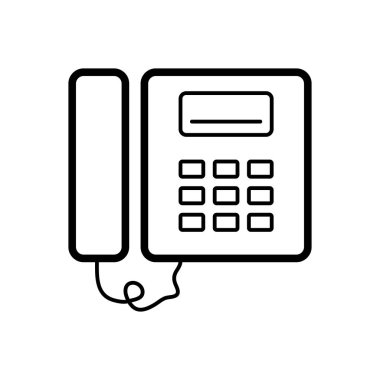 Telefon için siyah çizgi simgesi 